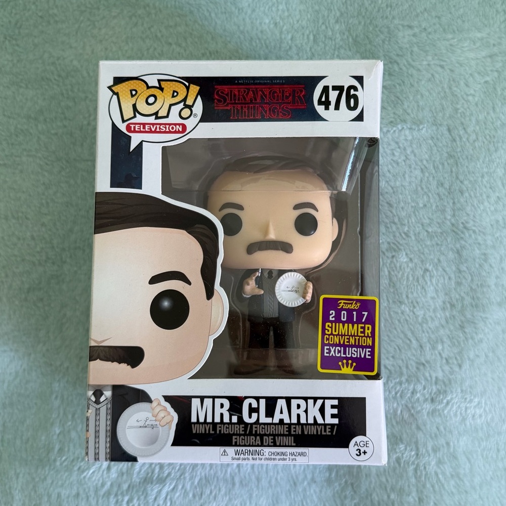 Funko Pop Stranger Things Mr. Clarke Figure - 2017 summer convention exclusive